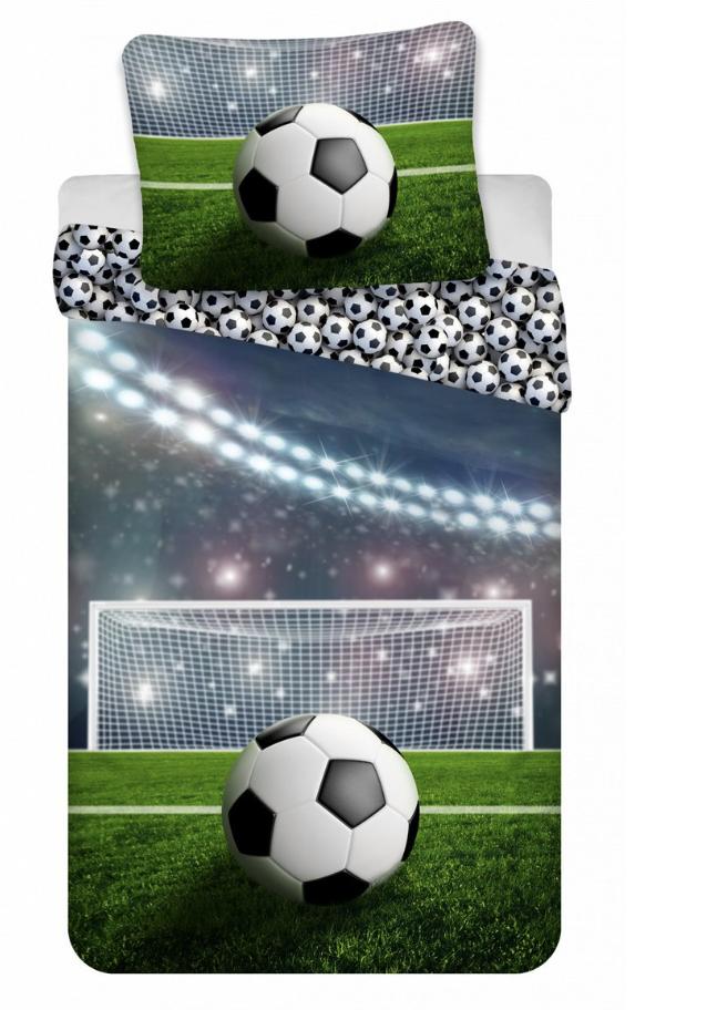 Dekbedovertrek Voetbaldoel in stadion 140 x 200 cm - 70 x 90 cm (polyester)