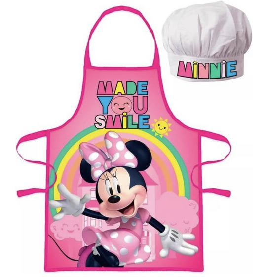 Minnie Mouse schort met koks muts 3-8 jaar Smile.