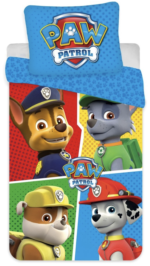 Paw Patrol peuterdekbedovertrek squares - 100 x 135 cm